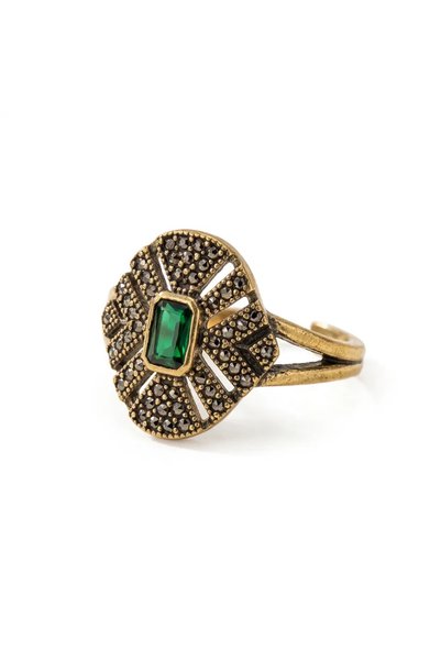 Dorvina Bronze Women's Ring, Authentic Copper Jewelry, with Zircon Stones, Mi...