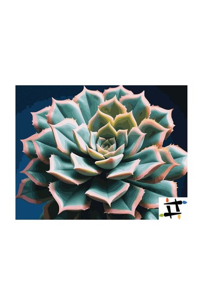 Painting-numbers Set pictura pe numere Geometria inflorita 7102, panza pe ram...
