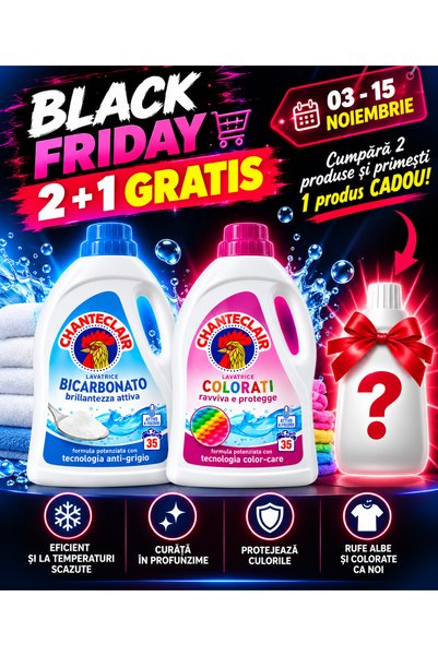 Chanteclaire BLACK FRIDAY – PACHET CHANTECLAIR 2+1 GRATIS | Detergenți lichiz...