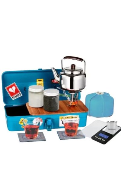 Generic Brand Iron Tea Set Box with All Accessories, Suitable for Trips and C...