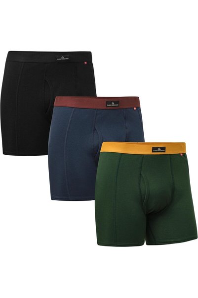 OtherMax Boxeri Bărbați din Bumbac cu Fermoar 3-Pack Confortabili Respirabili...