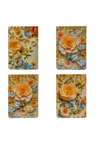 OEM Set of 24 A7 Spiral Notepads, 70 Sheets, Assorted Designs