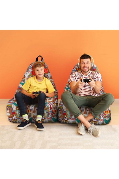 Updeco Fotoliu Puf Bean Bag tip Chill, sac interior, impermeabil, de interior...