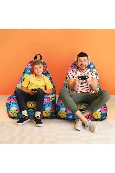 Updeco Fotoliu Puf Bean Bag tip Chill, sac interior, impermeabil, de interior...