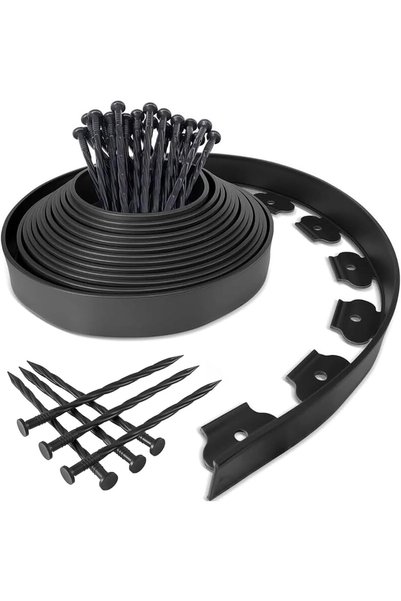GENERAL Lawn Edging Grass and Stone Divider 10m Garden Edging for Planting