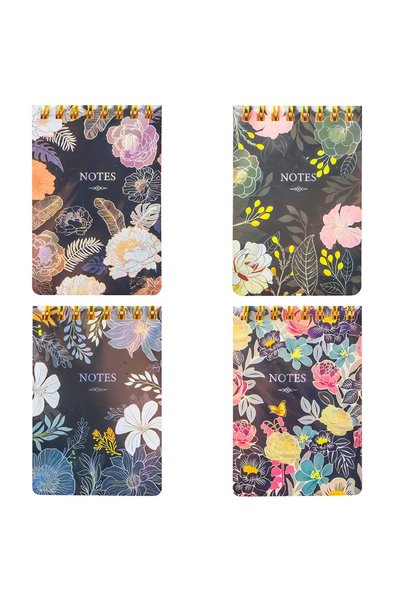 OEM Set de 24 de caiete A7 cu spirală, 70 de foi, copertă florală