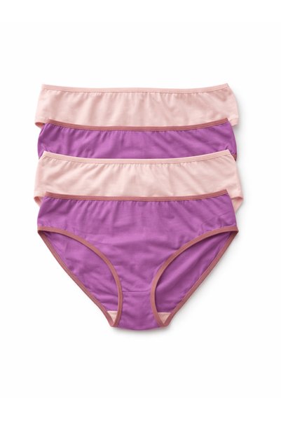 Hepsi Moda Women's Panties - 0018 - 4-Pack - Purple & Powder Pink