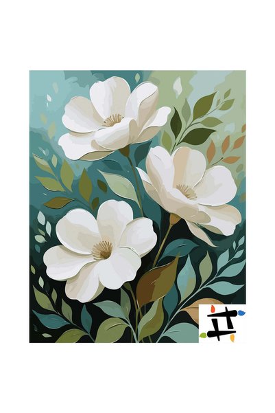 Painting-numbers Set pictura pe numere Simfonia magnoliilor 7171, panza pe ra...
