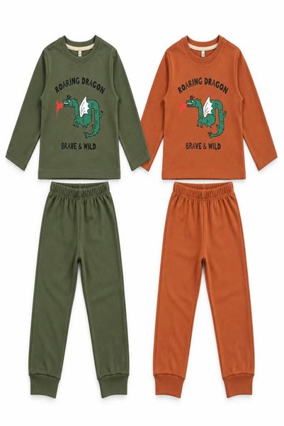 aden kids Girls' and boys' jersey pajama sets