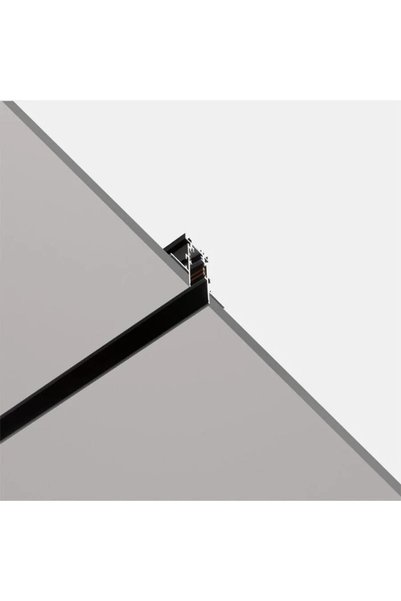 Evolium , Magnetic Recessed Track for Projectors, 2m, Black