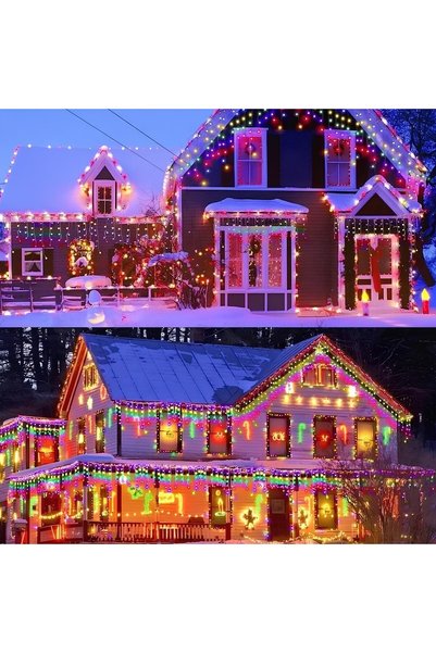 OEM Lumini de Crăciun Anedius, tip țurțur/perdea, 25m, 500 LED-uri, intermite...