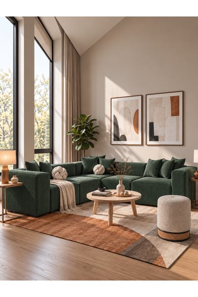 S Home Design Concept Frida 5 Modül Pofidik Modüler Kanepe L Köşe Koltuk Takı...