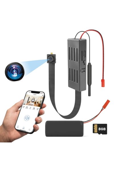 iUni Modul mini cameră IP55, baterie 2000mAh, Wi-Fi, 8GB, vizualizare live pe...