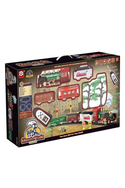 Generic Brand Tren electric cu telecomanda diorama lumini sunete si fum