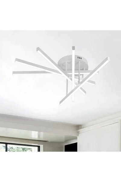 Evolium Lustra LED cu Telecomanda GIO, 68W, 5 Elemente, Lumina Rece/Clada/Neu...