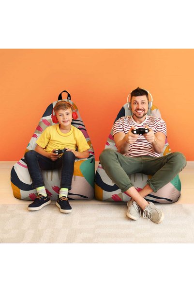 Updeco Fotoliu Puf Bean Bag tip Chill, sac interior, impermeabil, de interior...