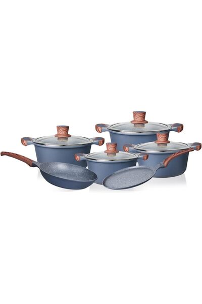 ROYALFORD 10pcs Kitchencraft Die-Cast Aluminum Cookware Set RF12951 Granite C...