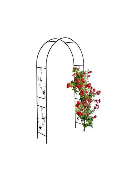 Relaxdays Arcadă pentru creșterea plantelor, Relaxdays, 227 x 114 cm, negru