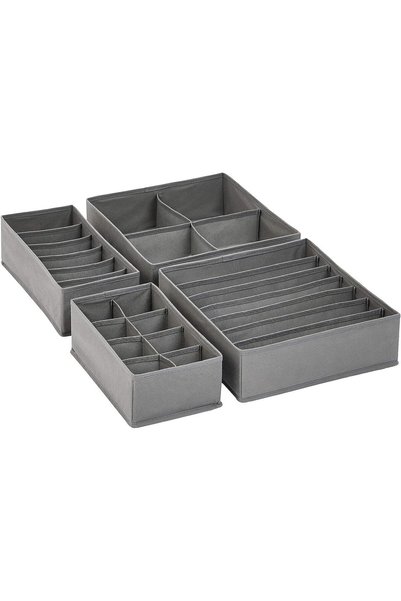 Amazon basics Dresser Drawer Storage Organizer for Undergarments, Set of 4 - ...