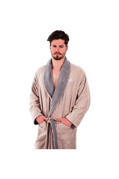 Guy Laroche Μπουρνούζι Duo Silver Cotton, Μεγάλο (L)