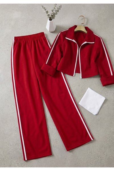 shop Детски спортен комплект от 2 части за момичета, изработен от тъкана мате...