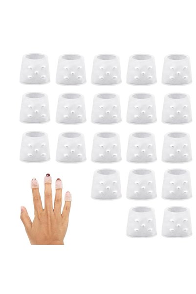 TERRIFI Finger Protectors 20Pcs Silicone Finger Cots for Trigger Finger Relie...