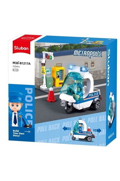 Sluban Set de construcție Metropolis, 113 piese, Patrulă de Poliție