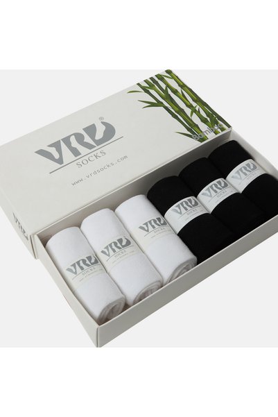 VARDAR SOCKS Γυναικείες κάλτσες από μπαμπού χωρίς ραφές, σε μαύρο και λευκό χ...