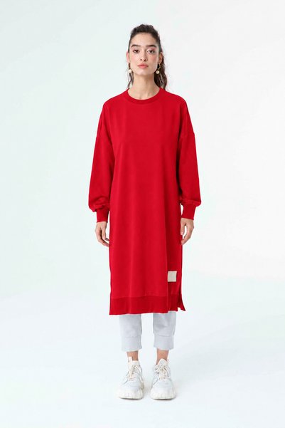 Generic Brand SOUL Women's Basic Tunic RED 30645