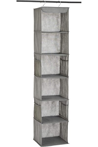 Amazon basics 6-Tier Hanging Closet Shelf Organizer With Pockets