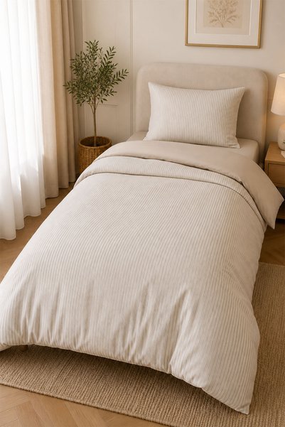 Nazik Home Set de lenjerie de pat cu 3 piese, pentru o persoană, 100% bumbac,...