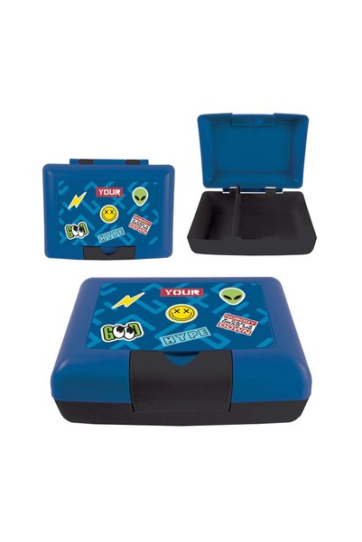 S COOL S-COOL Compartment Lunch Box, Sticker, 900 ml
