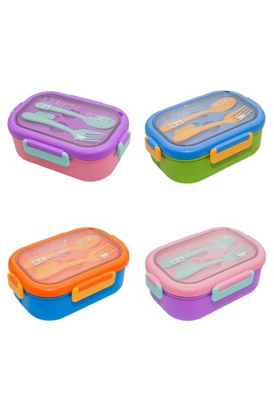 OEM Kids 2-Level Bento Lunch Box with Cutlery