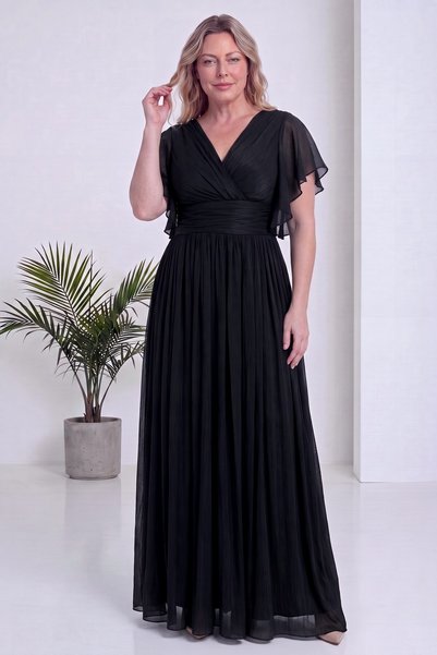 zks grup tekstil Rochie de seară maxi pentru femei, mărime mare, cu decolteu ...
