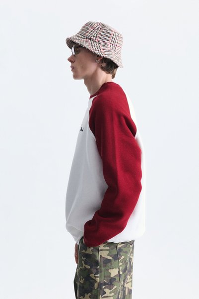 VAMOSCLO Oversized Color Block Sweatshirt