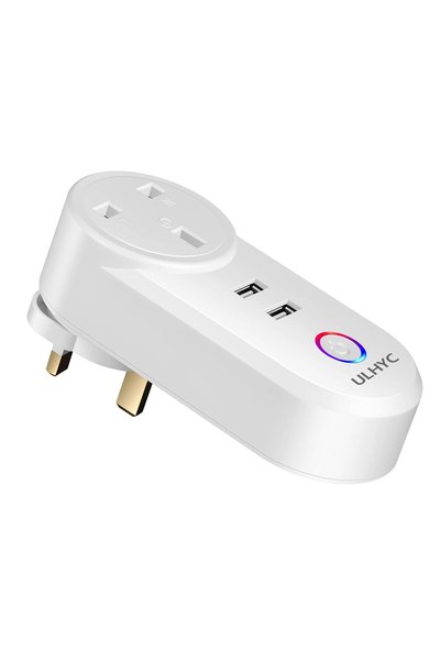 ULHYC ®   مقبس ذكي USB بتقنية WiFi، قابس تويا 16 أمبير مع منفذين USB ومؤقت زم...