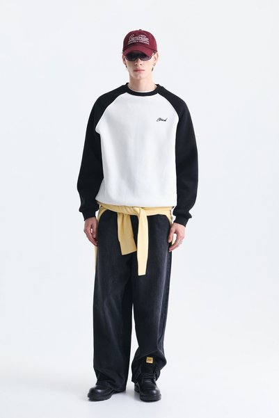 VAMOSCLO Oversized Color Block Sweatshirt