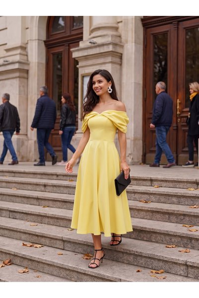 Tessa Rochie de Ocazie Midi Elegantă Deliha clos
