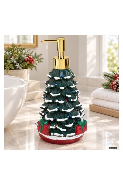 OEM Dozator pentru săpun lichid, formă brad de Crăciun, 330 ml, decor festiv ...