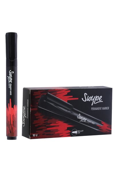 Linc Swype Permanent Marker, Red, Set of 10