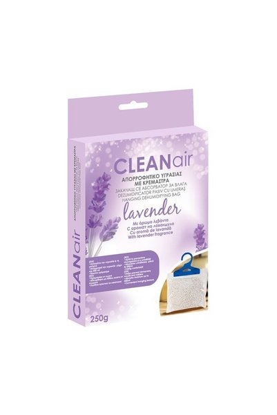 Clean Air Dezumidificator Pasiv Suspendabil, Aromă Lavandă, 250g, 500ml