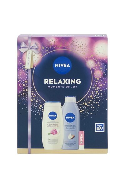 NIVEA Gift box, nivea, shower gel 250, body lotion 250, lip4.8 enjoyable rela...