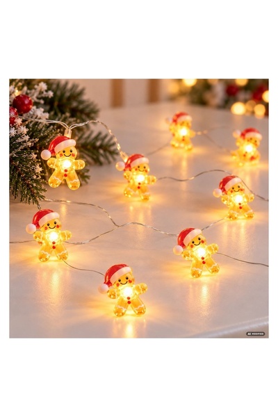 OEM 10 luminițe Gingerbread alb cald, pentru iluminat decorativ de Crăciun