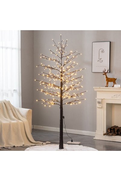 OEM Pom Decorativ 16 0cm Brad Artificial de Craciun, cu Ramuri Subțiri și Lum...