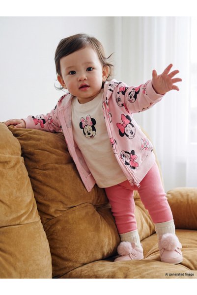 LC Waikiki Quality Pieces from Çelebi Store Cute Mouse Printed Baby Girl 3-Pi...