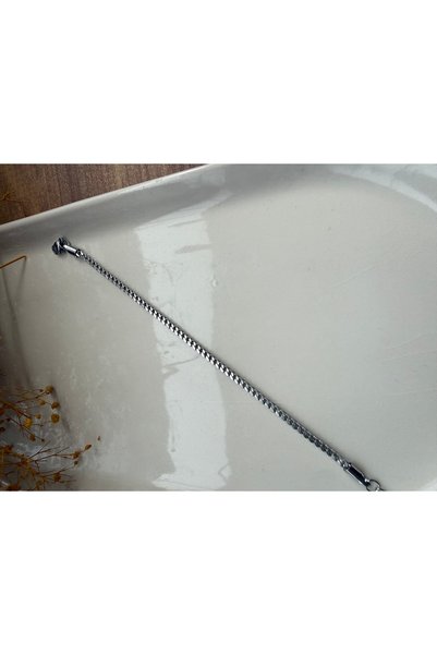 Blotch Silver Color Steel Men's Bracelet