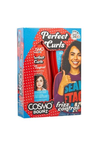 Cosmo Perfect Curls Frizz Control Set Shampoo & Conditioner Bawon