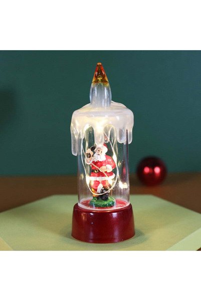 OEM Decoratiune de Craciun tip Lumanare, Lumanare de Cristal fara Fulgi de Za...