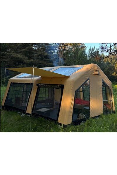 PLEMORY Cort de camping 4 sezoane, 2 camere separate, 10–12 persoane, 17,2 m²...