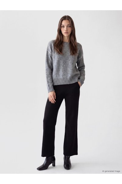 LC Waikiki Quality Pieces from Çelebi Store Women's Knitwear Trousers with Wa...